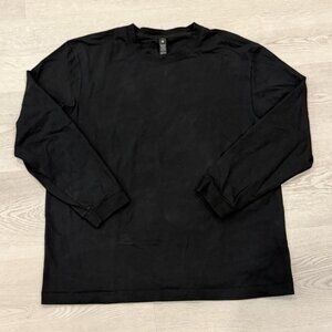 Lululemon Shirt Men's XL Black Long Sleeve Crewneck Athletic Logo Tee